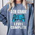 Gamer Graduation 5th Grade Level Complete Video Games Boys Comfort Colors Sweatshirt Blue Jean