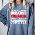 Genealogist Miracle Worker Genealogy Graduation Comfort Colors Sweatshirt Blue Jean