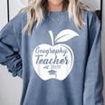 Geography Teacher Est 2018 School Graduation T Shirt Comfort Colors Sweatshirt Blue Jean