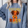 Girl Future HBCU Graduate Afro College Graduation Kids Comfort Colors Sweatshirt Blue Jean