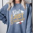 Girl I Just Graduated Spanish Grad Girls Graduation Comfort Colors Sweatshirt Blue Jean