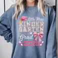 Girls Little Miss Kindergarten Grad 2025 Coquette Graduation Comfort Colors Sweatshirt Blue Jean