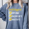 Goal Digger Inspirational Quotes Master's Degree Graduation Comfort Colors Sweatshirt Blue Jean
