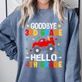 Goodbye 3rd Grade Hello 4th Grade Graduation 2024 Comfort Colors Sweatshirt Blue Jean