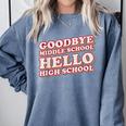 Goodbye Middle School Hello High School 8th Grade Graduation Comfort Colors Sweatshirt Blue Jean