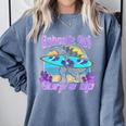 Goodbye School Hello Summer Last Day Of School Graduation Comfort Colors Sweatshirt Blue Jean