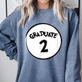 Graduate 2 Graduation Shirt Comfort Colors Sweatshirt Blue Jean