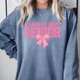 Graduate 2025 Class Of 2025 Senior Coquette Bow Graduation Comfort Colors Sweatshirt Blue Jean