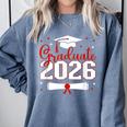 Graduate 2026 For Class Of 2026 Graduation Comfort Colors Sweatshirt Blue Jean