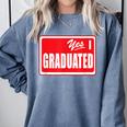 Graduate Class Of 2025 Senior Graduation End Of School Year Comfort Colors Sweatshirt Blue Jean