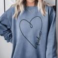 Graduate Heart Shirt Graduation Comfort Colors Sweatshirt Blue Jean