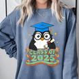 Graduate Penguin Class Of 2025 Kids Graduation Comfort Colors Sweatshirt Blue Jean