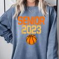 Graduate Senior Class 2023 Basketball Player Graduation Grad Comfort Colors Sweatshirt Blue Jean