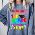 I Graduated From 1st Grade Graduation Matching Student Comfort Colors Sweatshirt Blue Jean