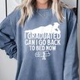 I Graduated Can I Go Back To Bed Now Graduation Men Comfort Colors Sweatshirt Blue Jean