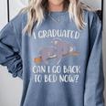I Graduated Can I Go Back To Bed Now Koala Bear Graduation Comfort Colors Sweatshirt Blue Jean