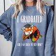 I Graduated Can I Go Back To Bed Sleepy Red Panda Graduation Comfort Colors Sweatshirt Blue Jean