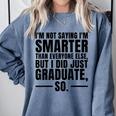 I Graduated Graduation Seniors Him Or Her Comfort Colors Sweatshirt Blue Jean