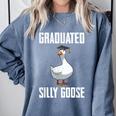 Graduated Silly Goose Student Graduation 2026 Grad Comfort Colors Sweatshirt Blue Jean