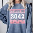 Graduating Class Of 2042 First Day Of School 2042 Graduation Comfort Colors Sweatshirt Blue Jean