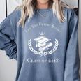 Graduation Her Him 2018 Men Women Girl Boy Kid Comfort Colors Sweatshirt Blue Jean