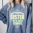 Graduation 2019 TShirt Proud Sister Of A Senior Comfort Colors Sweatshirt Blue Jean