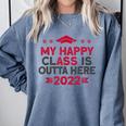 Graduation 2022 My Happy Class Is Outta Here Senior Comfort Colors Sweatshirt Blue Jean