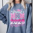 Graduation 2025 Proud Mom Of 2025 Graduate Floral Women Comfort Colors Sweatshirt Blue Jean