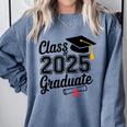 Graduation 2025 Senior 2025 Class Of 2025 Graduate Comfort Colors Sweatshirt Blue Jean