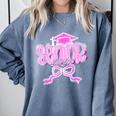 Graduation 2026 Senior 2026 Class Of 2026 Coquette Pink Girl Comfort Colors Sweatshirt Blue Jean