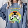Graduation 5th Grade Level Complete Gamer Class 2021 Gaming Comfort Colors Sweatshirt Blue Jean