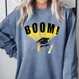 Graduation Cap And Diploma For Proud Graduation Comfort Colors Sweatshirt Blue Jean