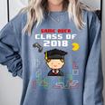 Graduation Class Of 2018 Game Over 8-Bit Gamer Comfort Colors Sweatshirt Blue Jean