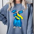 Graduation Dabbing 2018 Graduate Comfort Colors Sweatshirt Blue Jean