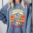 Graduation Day 2024 Graduate For School Degree College Cat Men Women Comfort Colors Sweatshirt Blue Jean