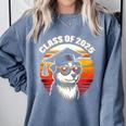 Graduation Day 2025 Graduate Class School Degree College Dog Comfort Colors Sweatshirt Blue Jean