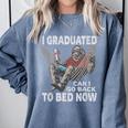 Graduation I Graduated Can I Go Back To Bed Now Comfort Colors Sweatshirt Blue Jean