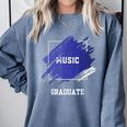 Graduation Graduated Music Degree University College Student Comfort Colors Sweatshirt Blue Jean