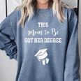 Graduation Pregnancy Announcement Shirt For Expectant Women Comfort Colors Sweatshirt Blue Jean