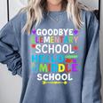 Graduation Shirt For 5th Grader Goodbye Hello Middle School Comfort Colors Sweatshirt Blue Jean