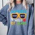 Graduation Shirt Goodbye Kindergarten Hello 1st Grade School Comfort Colors Sweatshirt Blue Jean