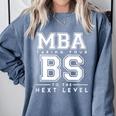 Graduation Shirt For Him Her MBA Next Level BS Comfort Colors Sweatshirt Blue Jean