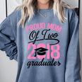 Graduation Shirt For Mom With Twins Proud Mom Of Two Comfort Colors Sweatshirt Blue Jean