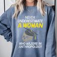 Graduation Student Who Majors In Anthropology Comfort Colors Sweatshirt Blue Jean