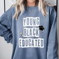 Graduation Young Educated For Men And Women Comfort Colors Sweatshirt Blue Jean