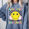 Groovy Next Stop 2nd Grade 1st Grade Graduation 2025 Comfort Colors Sweatshirt Blue Jean
