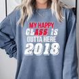 My Happy Class Is Outta Here 2018 Graduation Comfort Colors Sweatshirt Blue Jean
