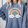 I Hate Everybody Rainbow Sarcastic Grumpy Introvert Comfort Colors Sweatshirt Blue Jean I Hate Everybody Rainbow Sarcastic Grumpy Introvert Comfort Colors Sweatshirt Blue Jean