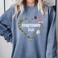 Heart Coast Guard Wife Coast Guard Graduation Wife USCG Wife Comfort Colors Sweatshirt Blue Jean