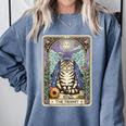 The Hermit Cat Tarot Card Introvert By Georgi Comfort Colors Sweatshirt Blue Jean